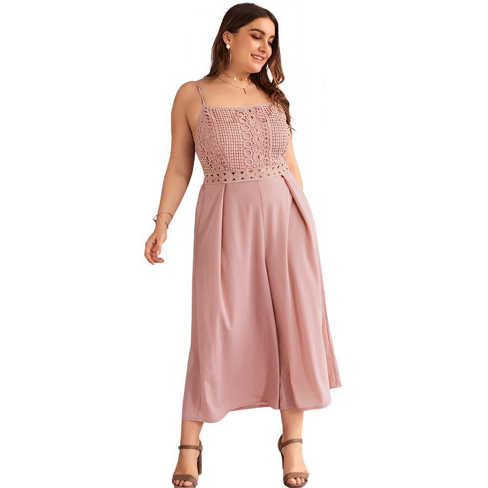 .Plus Size Jumpsuit Women Summer Loose Pants