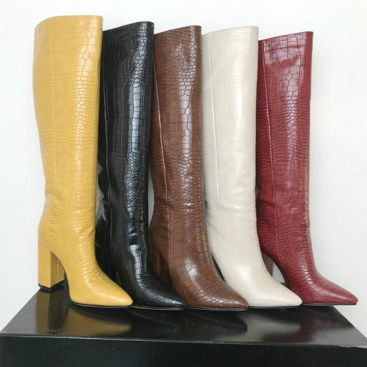 Large chunky boots for high boots for women