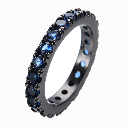 Blue Ring Diamond Ring Female Ring Jewelry
