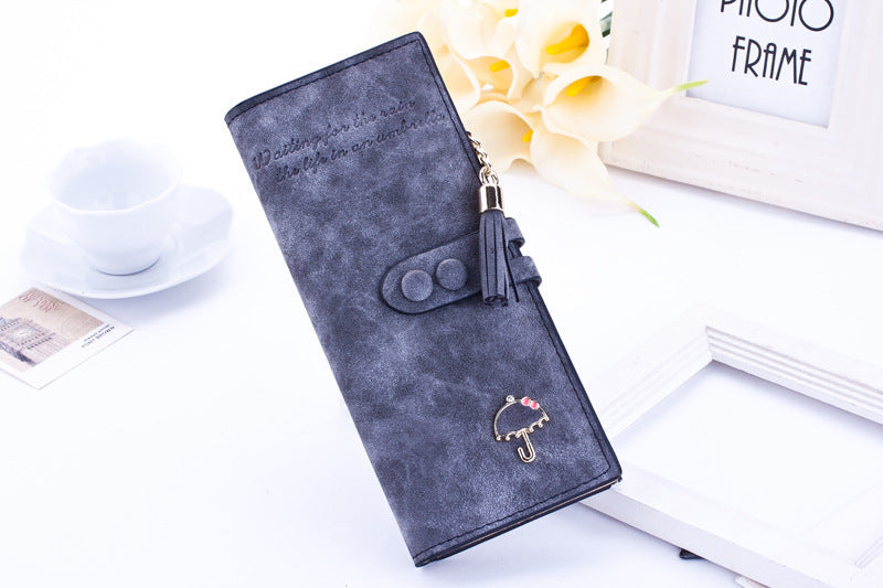 Lady's umbrella purse women long zipper wallets Korean plate handbag Taobao fast selling sanding Wallet