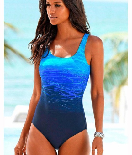 Big Size One Piece Swimwear Women Vintage High Top Swimwear Bandages Neck Bandage CRISS Back Can Sunbathe